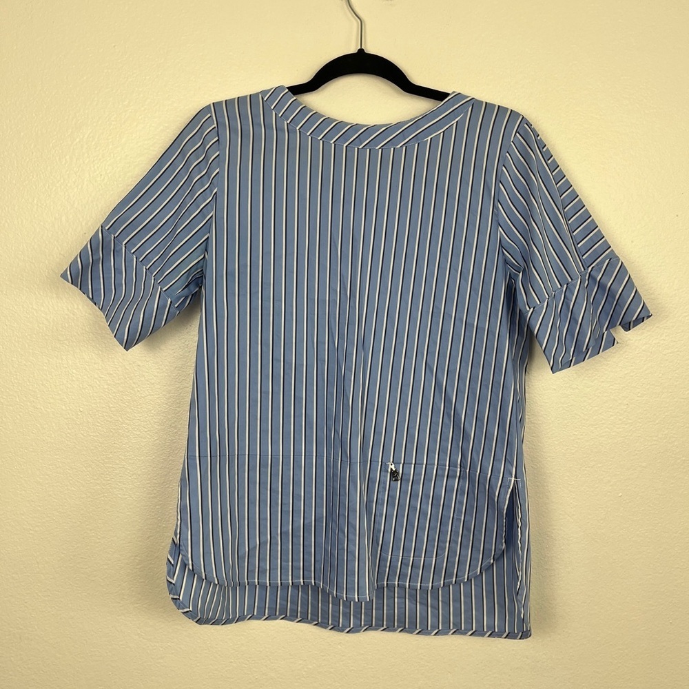 Bogner Nautical Stripe Bow Tie Back Short Sleeve Top 8